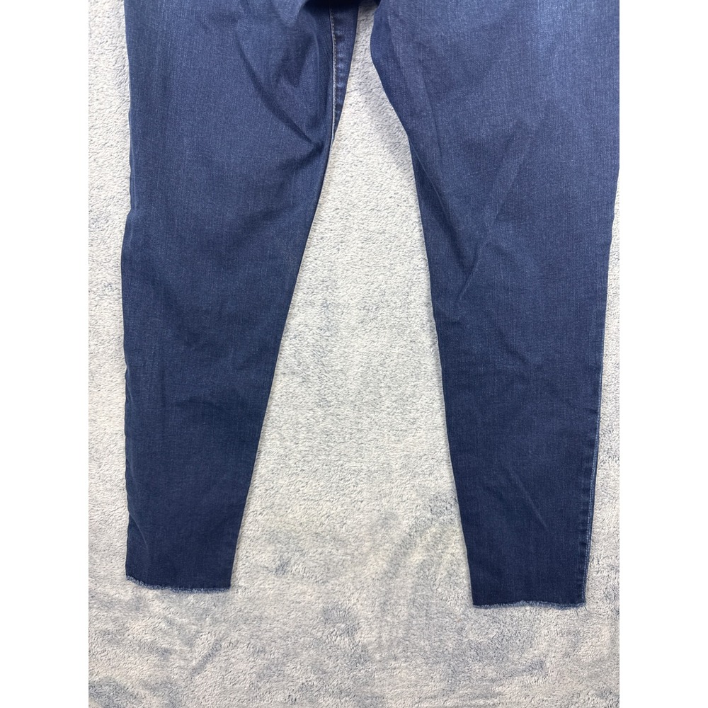 Kut from the Kloth Womens 10 Blue Skinny Jeans Step Hem Raw Edge Frayed - Picture 10 of 15